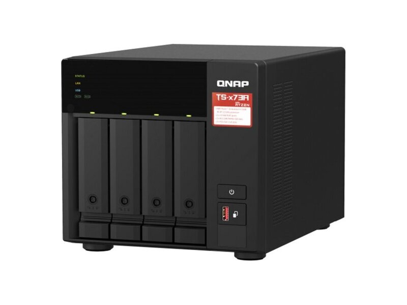 TS-473A-8G  Сетевое хранилище QNAP SMB TS-473A 4x3.5''/ 2.5'' SATA 6G, 2xM.2 2280, 8GB, 3xUSB, USB-C, 2x2.5G/ 1G/ 100M