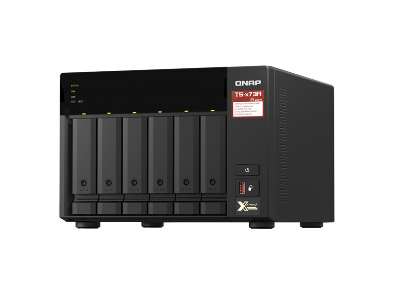 TS-673A-8G  Сетевое хранилище QNAP TS-673A-8G NAS, 6x3.5''/ 2.2'' SATA 6G, 2xM.2 2280, 8GB, 4xUSB, 4xRJ45