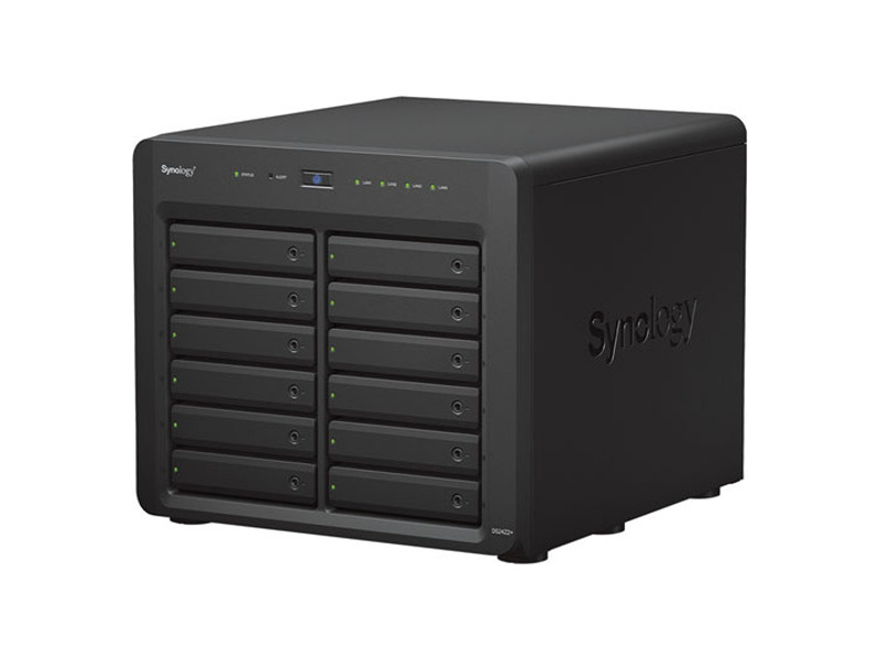 DS2422+  Synology QC2.2GHz CPU/ 4GB(up to 32GB)/ RAID 0, 1, 5, 6, 10/ up to 12 SATA SSD/ HDD (3.5'' or 2.5'') (up to 24 with 1xDX1222), 2xUSB3.0, 4xGbE(+1Expslot), iSCSI, 2xIPcam(upto40)/ 1xPS/ 3YW''