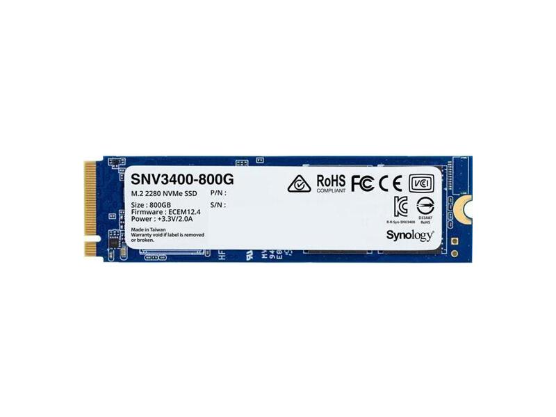 SNV3400-800G  SSD Synology SNV3000 Series PCIe 3.0 x4 , M.2 2280, 800GB, R3100/ W550 Mb/ s, IOPS 205K/ 40K, MTBF 1, 8M