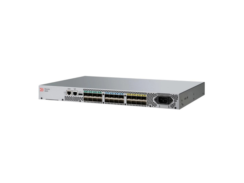 BR-G610-24-16G_EB  Коммутатор Brocade G610 24x16G ports Fibre Channel Switch, 24-port licensed, 24x16Gb SFP28 transceivers (analog DS-6610B, SN3600B, SNS2624, DB610S) with free Ent Bundle