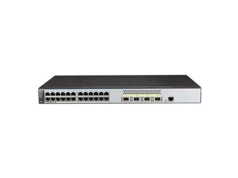 98010589  Коммутатор Huawei S5720S-28P-PWR-LI-AC (24 Ethernet 10/ 100/ 1000 ports, 4 Gig SFP, PoE+, 370W POE AC power support) (S5720S-28P-PWR-LI-AC)
