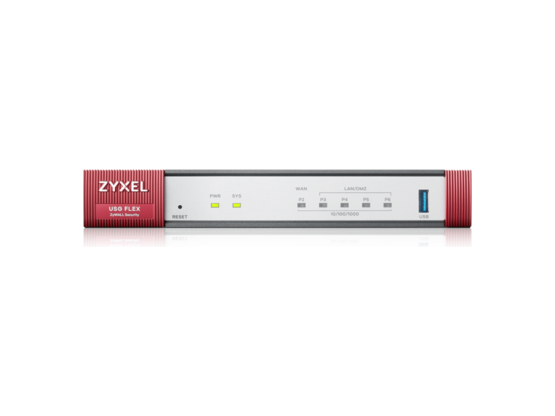 USGFLEX100AX-RU0101F  Межсетевой экран Zyxel USG FLEX 100AX, 1xWAN GE, 4xLAN/ DMZ GE, Wi-Fi 6 (AX1800), 1xUSB3.0, AP Controller (8/ 24), NebulaFlex **