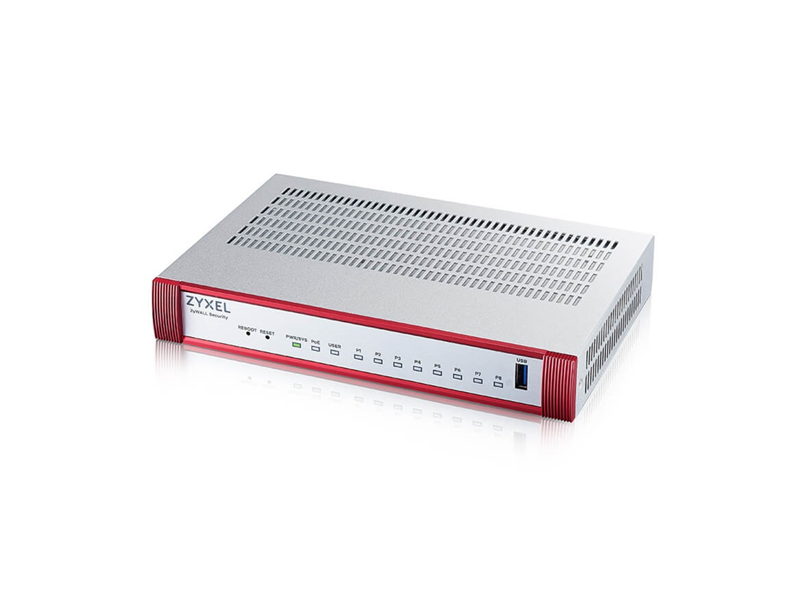 USGFLEX100HP-EUCI01F  Межсетевой экран Zyxel USG FLEX 100HP, 1xRJ-45: 1G PoE+ (LAN/ WAN), 7xRJ-45: 1G (LAN/ WAN), 1xUSB3.0 **