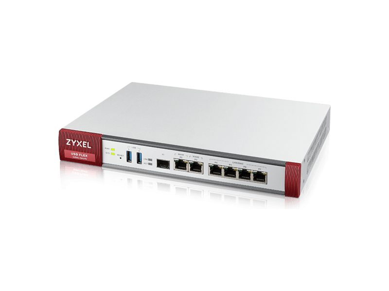 USGFLEX200-EUCI01F  Межсетевой экран и Wi-Fi контроллер Zyxel USG FLEX 200, Rack, 3xWAN GE (2xRJ-45 и 1xSFP), 4xLAN/ DMZ GE, 2xUSB3.0, AP Controller (8/ 40), NebulaFlex **