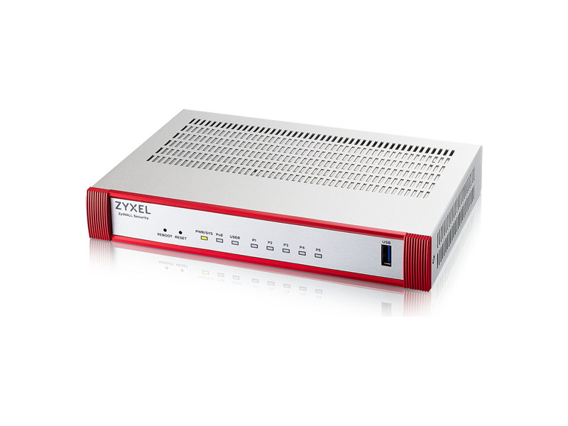 USGFLEX50HP-EUCI02F  Межсетевой экран Zyxel USG FLEX 50HP RJ-45: 1G PoE+ (LAN/ WAN), 4xRJ-45: 1G (LAN/ WAN), USB3.0