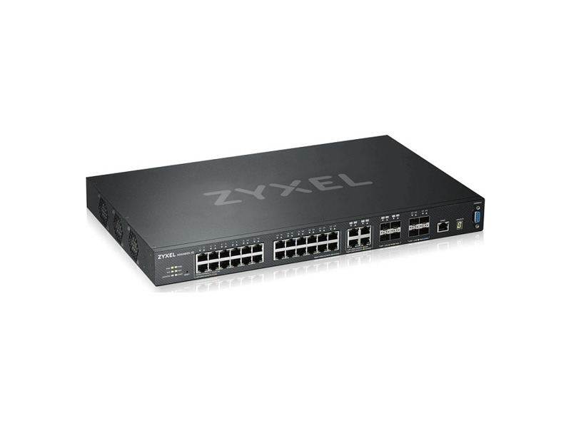 XGS4600-32-ZZ0102F  Коммутатор Zyxel XGS4600-32 L3 Managed Switch, 28 port Gig and 4x 10G SFP+, stackable, dual PSU