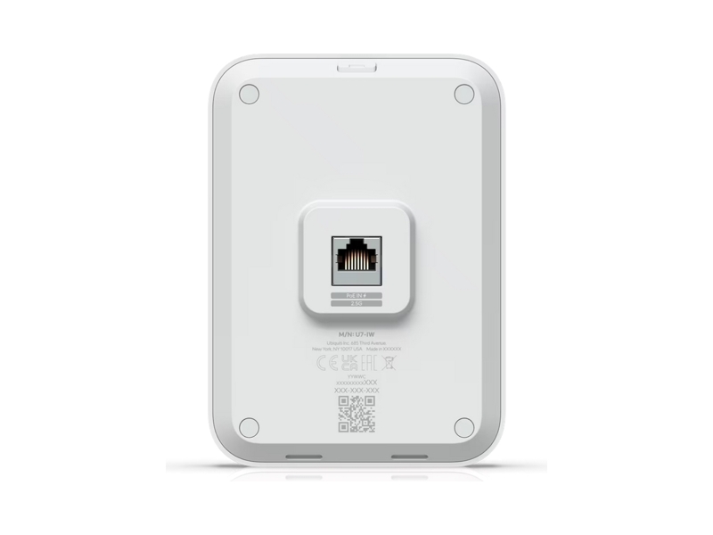 U7-IW  Точка доступа Ubiquiti U7 In-Wall Wi-Fi7, 2.4-5GHz, 115 m², 200 клиентов, 3x2.5GBe RJ45,