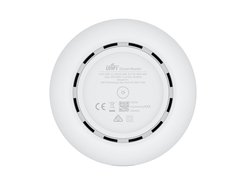 UDR  Маршрутизатор Ubiquiti UDR UniFi Dream Router 2.4-6 GHz, Wi-Fi 6, 30xUNIFI, 300 users, 2x2 DL/ UL MU MIMO, VPN 5х 1G RJ45 1