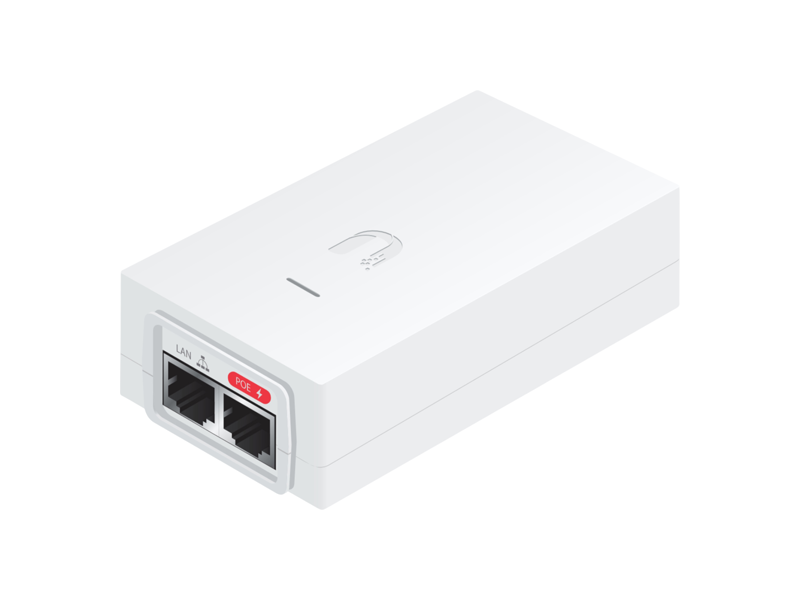 POE-48-24W-WH  Инжектор Ubiquiti POE-48-24W-WH, 48V, 24W PoE