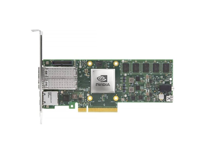 MBF2H332A-AECOT  Интеллектуальный сетевой адаптер/ NVIDIA BlueField-2 P-Series DPU 25GbE Dual-Port SFP56, PCIe Gen4 x8, Crypto and Secure Boot Enabled, 16GB on-board DDR, 1GbE OOB management, Tall Bracket, HHHL