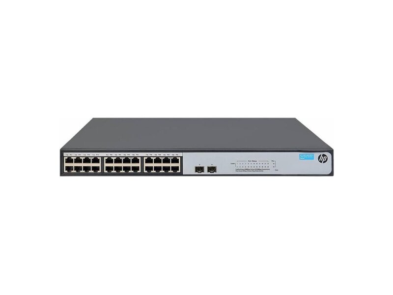 JH018A#ABB  Коммутатор HPE OfficeConnect 1420 24G 2SFP+ Switch (24x 10/ 100/ 1000, 2 SFP+ 1G/ 10G, unmanaged, fanless, 19'')