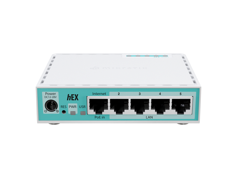 E50UG  Роутер MIKROTIK E50UG hEX Refresh/ ARM/ 2xEN7562CT/ 950 MHz/ 2xPOE/ 28V 10W/ USB/ 5xRJ45