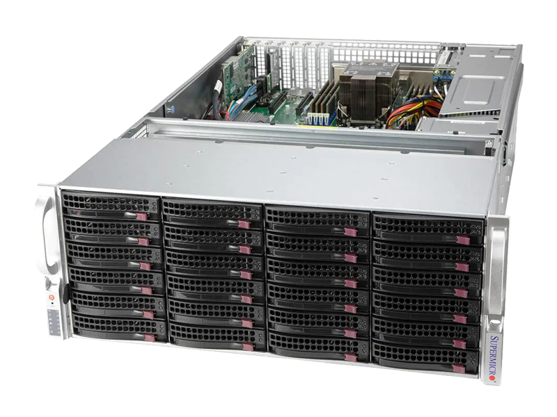 Сервер Supermicro WS-C1.R4H.H336.I3  1x Intel Xeon Scalable 3rd 4U 36x HDD 3''5