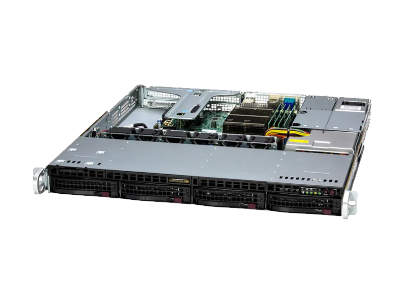 Сервер Supermicro WS-C1.R1F.H304.I4  1x Intel Xeon E-2400 1U 4x HDD 3''5