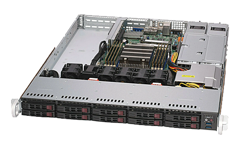 Сервер Supermicro WS-C2.R1F.H210  2x Intel Xeon E5-2600v4 1U 10x HDD 2''5