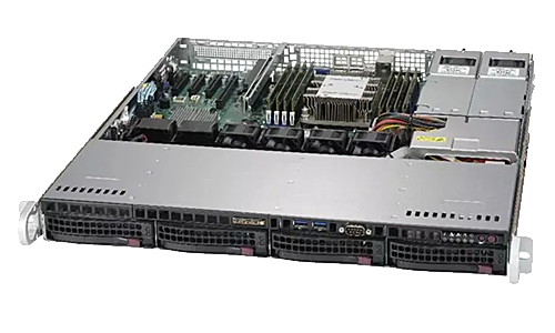 Сервер Supermicro WS-C1.R1F.H304  1x Intel Xeon E3-1200v6/ i3 1U 4x HDD 3''5
