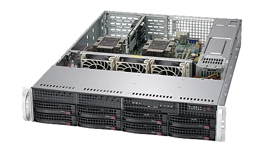 Сервер Supermicro WS-C1.R2H.H308  1x Intel Xeon E5-1600/2600v4 2U 8x HDD 3''5