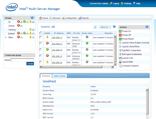 Удаленное управление серверами Intel с помощью модуля RMM Multi Server Manager